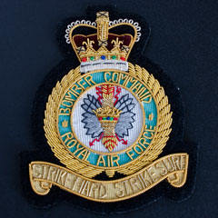 Royal Air Force Bomber Command Wire Blazer Badge